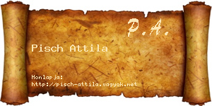 Pisch Attila névjegykártya